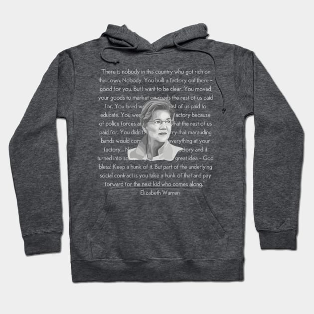 Elizabeth Warren Hoodie by Slightly Unhinged